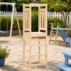 Solid Wood Pine Play Tower Outdoor Playground Climbing Frame Garden Playhouse
