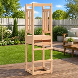 Enhance Your Garden with a Wooden Play Tower 53x46.5x169cm