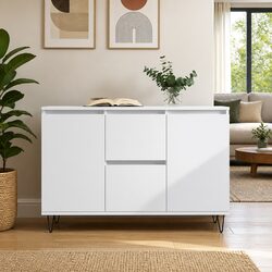 Elegant White Storage Cabinet for Home Decor 101.5x35x70 cm