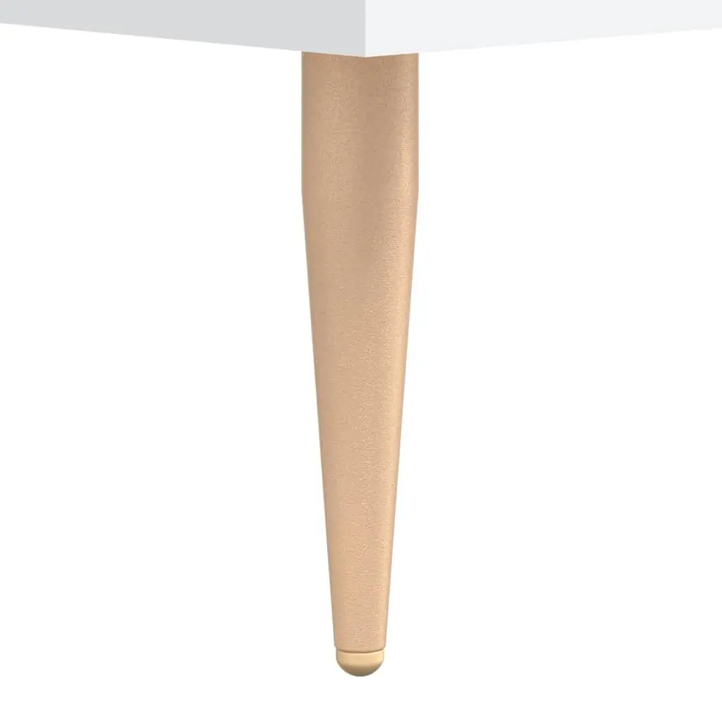 Sideboard White 90x34x80 cm Modern Storage Cabinet Engineered Wood Metal Legs