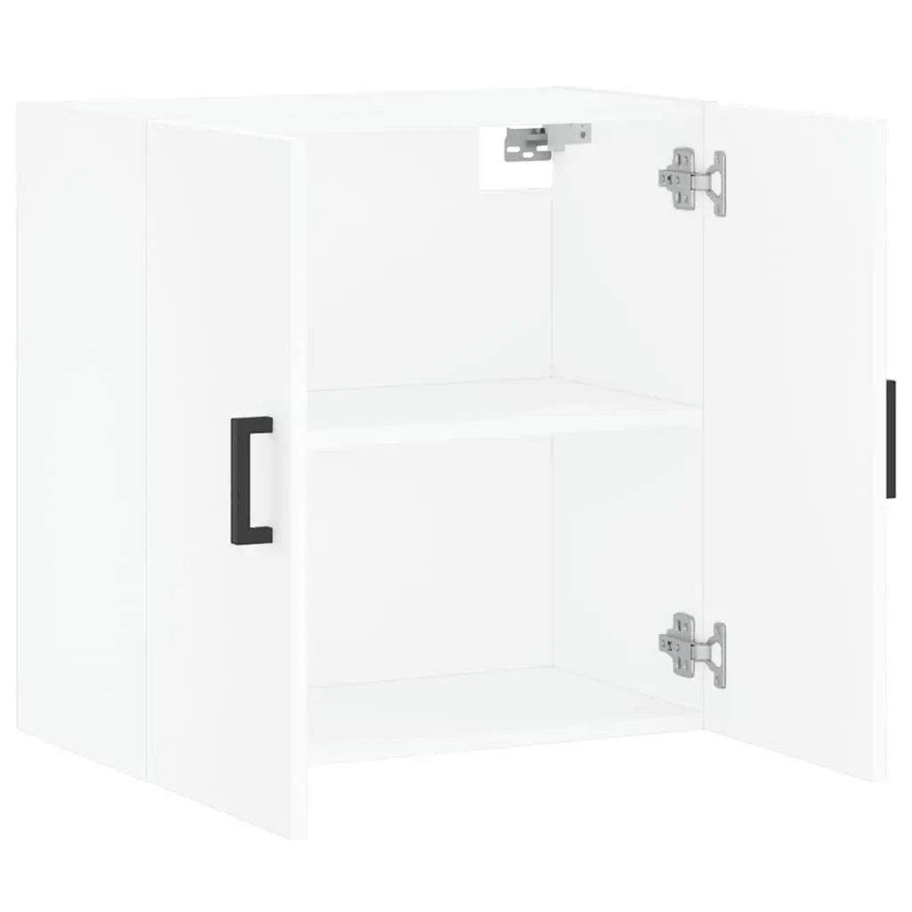 Wall Cabinet 60x31x60 cm White Floating Storage Engineered Wood