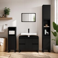 Elegant Black Vanity Cabinet
