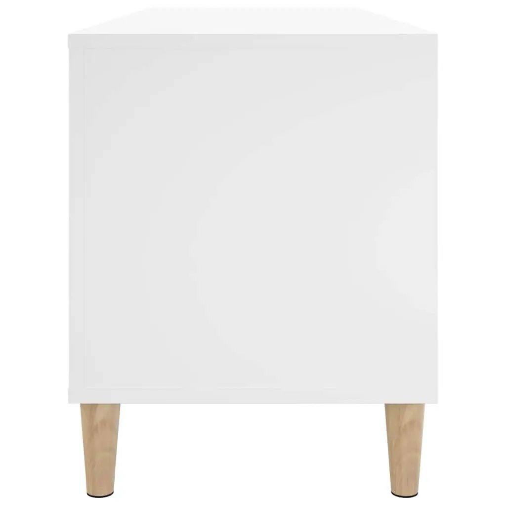 Record Storage Cabinet White Spacious Interior Vinyl LP Display Organizer
