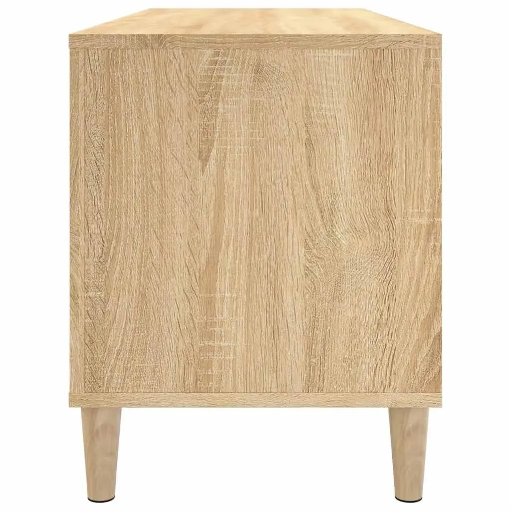 Vinyl LP Organizer Cabinet Engineered Wood Brown Ample Storage Sturdy Surface