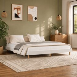 Elevate Your Bedroom with a White King Bed Frame 183x203cm