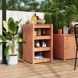 Brown Solid Wood Outdoor Kitchen Cabinet for Versatile Storage