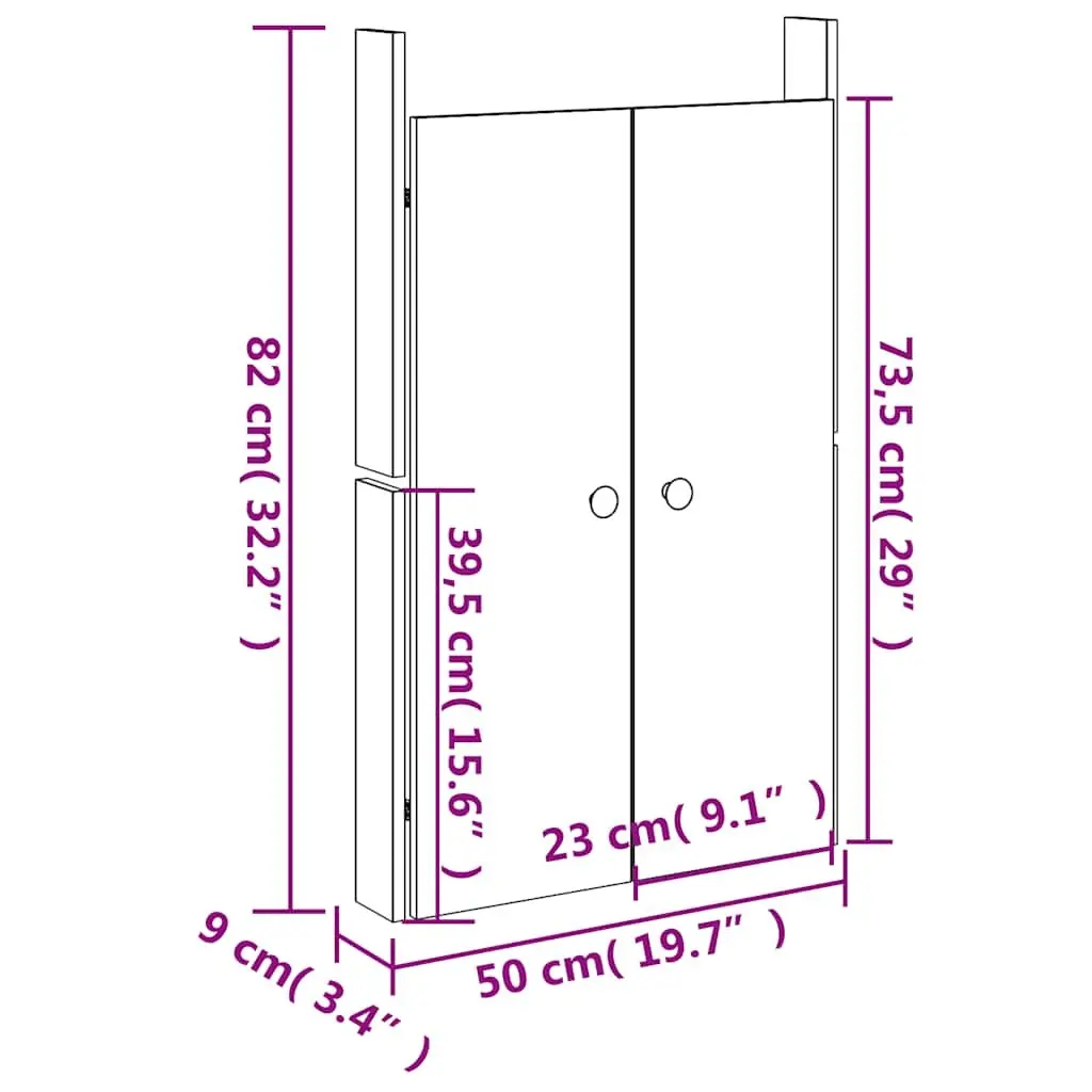 Outdoor Kitchen Cabinet Door Black Solid Pine Wood Pre-Drilled for Installation