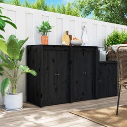 Enhance Your Outdoor Space with 2pc Black Pine Kitchen Doors