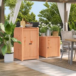 Outdoor Kitchen Cabinet Door Solid Wood Douglas Brown 50x9x82cm Flush Mount