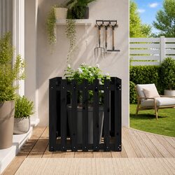 Enhance Your Space with a Black Wooden Garden Planter