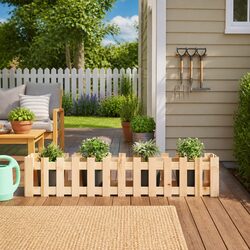 Rustic Wooden Planter Box for Your Flower and Vegetable Garden