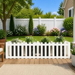 Outdoor White Planter Box 200x50x50 cm for Gardening