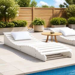 White Wooden Sun Lounger for Your Outdoor Oasis
