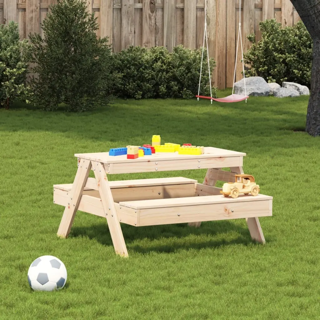 Kids Picnic Table Wooden Outdoor Dining Bench Garden Furniture