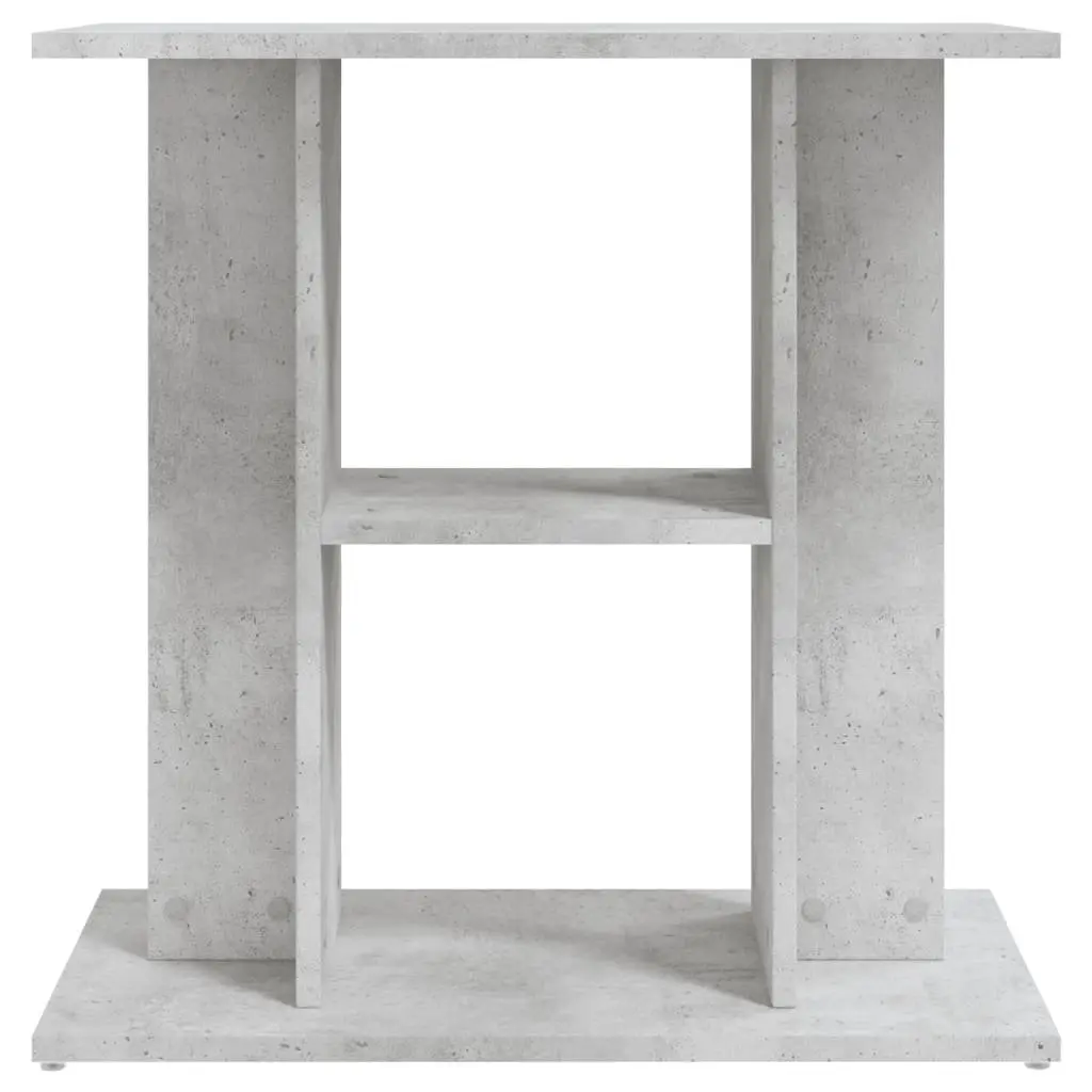 Aquarium Stand 3 Tier Grey Engineered Wood 60x30x60 cm Stable Storage Display