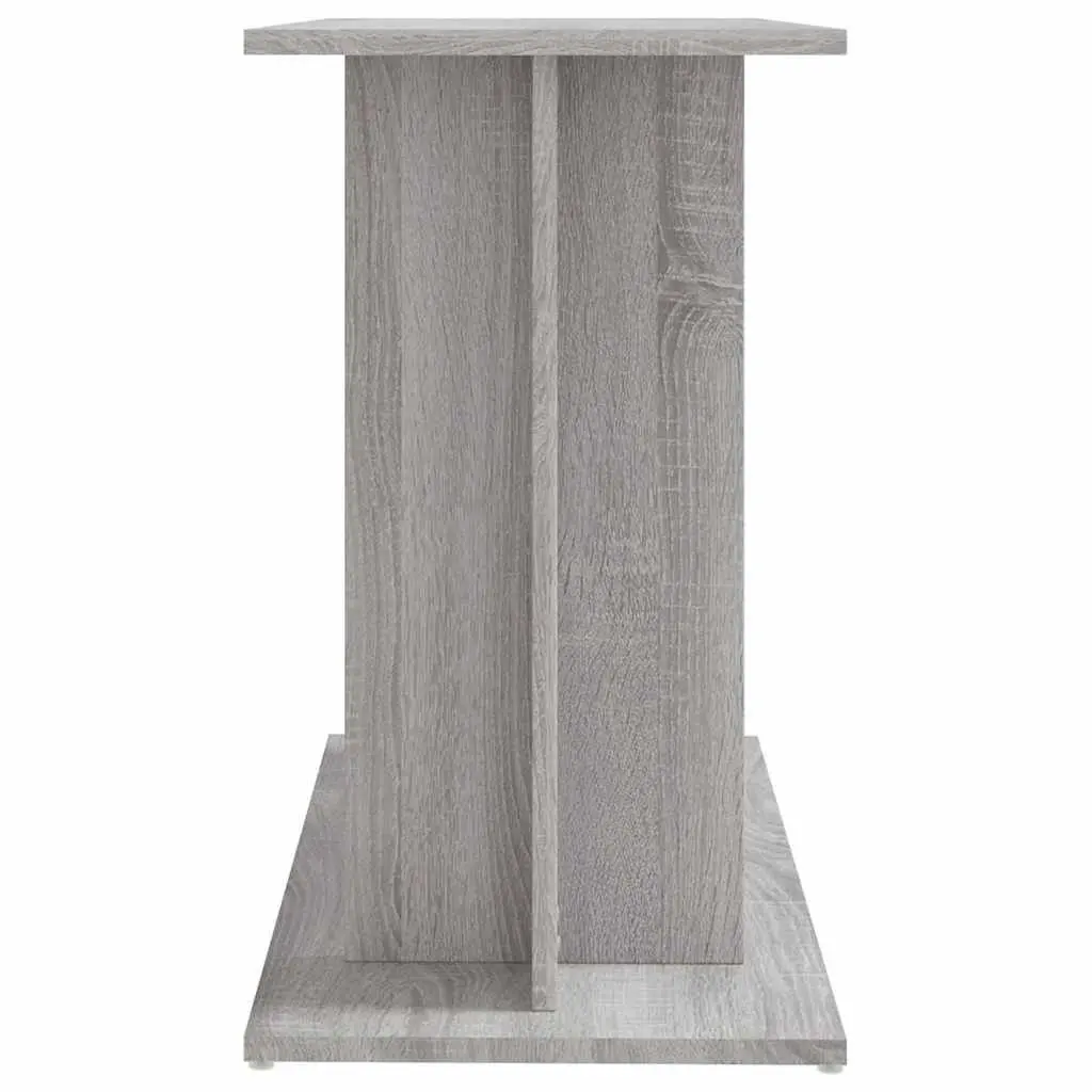 Aquarium Stand 3-Tier Grey Engineered Wood Storage Display 80x35x60cm