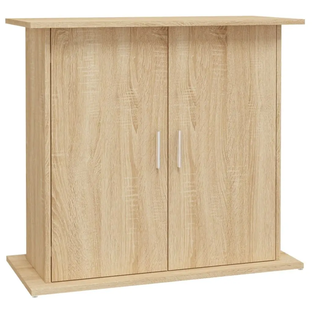 Aquarium Stand Engineered Wood Brown Storage Compartments