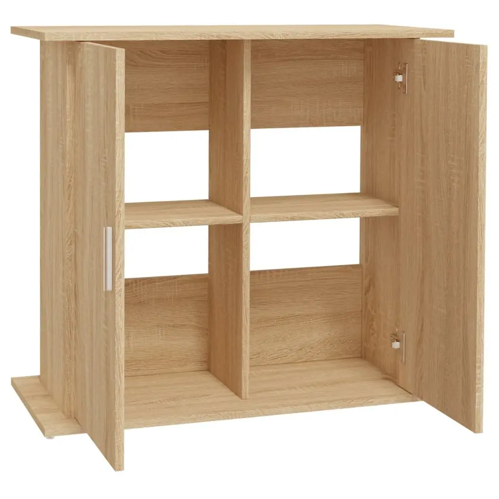 Aquarium Stand Engineered Wood Brown Storage Compartments