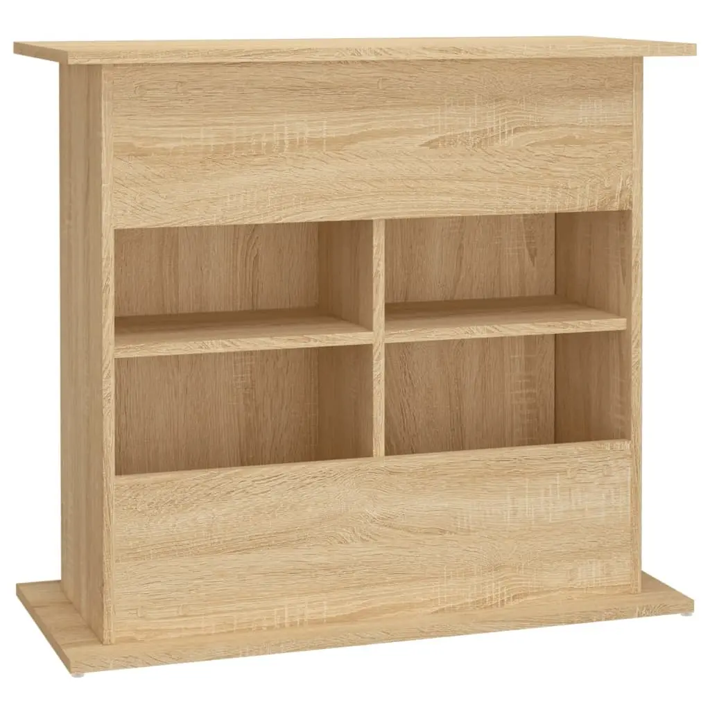 Aquarium Stand Engineered Wood Brown Storage Compartments