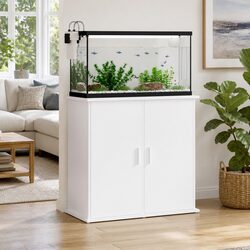 Enhance Your Space with a Stylish White Aquarium Stand 81x36x73 cm