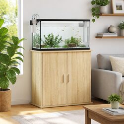 Elevate Your Space with a Stylish Fish Tank Cabinet - Brown