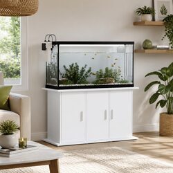 Elevate Your Space with a White Aquarium Stand - 101x41x58 cm