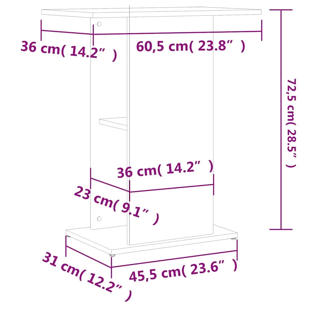 Aquarium Stand White 60.5x36x72.5cm Fish Tank Display Base Storage Shelf