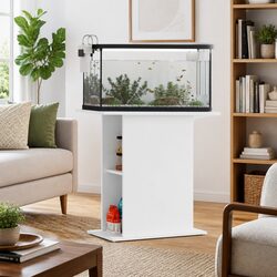 Aquarium Stand Fish Tank Cabinet White 75x36x72.5cm Storage Display Engineered