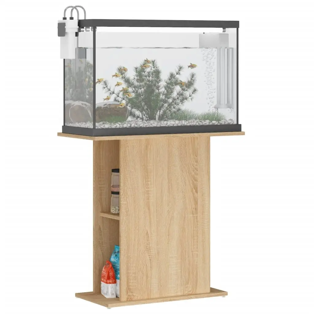 Aquarium Stand Brown Engineered Wood Fish Tank Display Cabinet Storage
