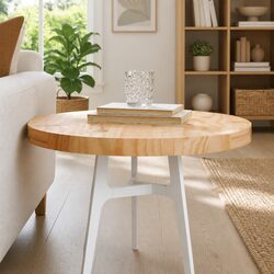 Brown Pine Round Table Top for Versatile Dining