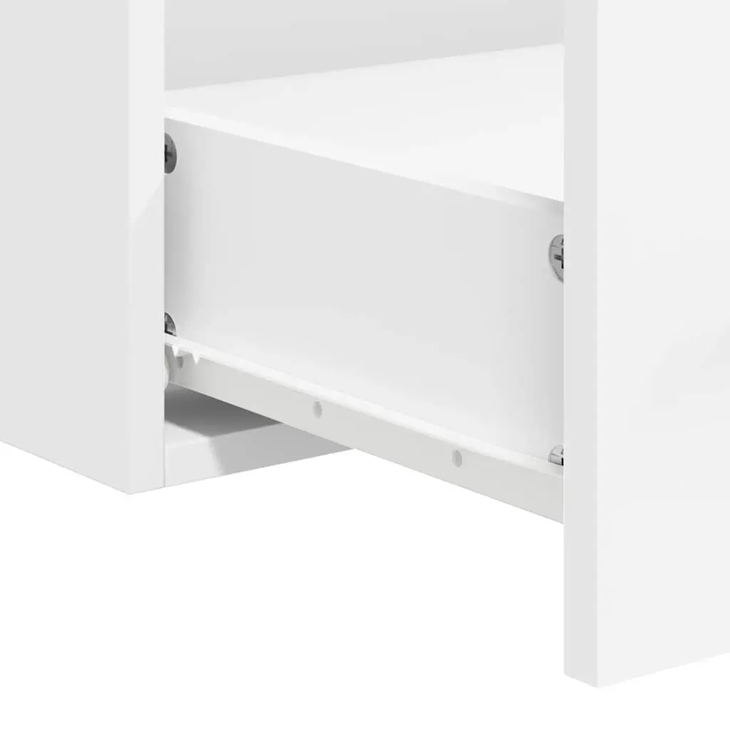 Bathroom Cabinet with Mirror Wall-Mounted Storage Organizer White Furniture