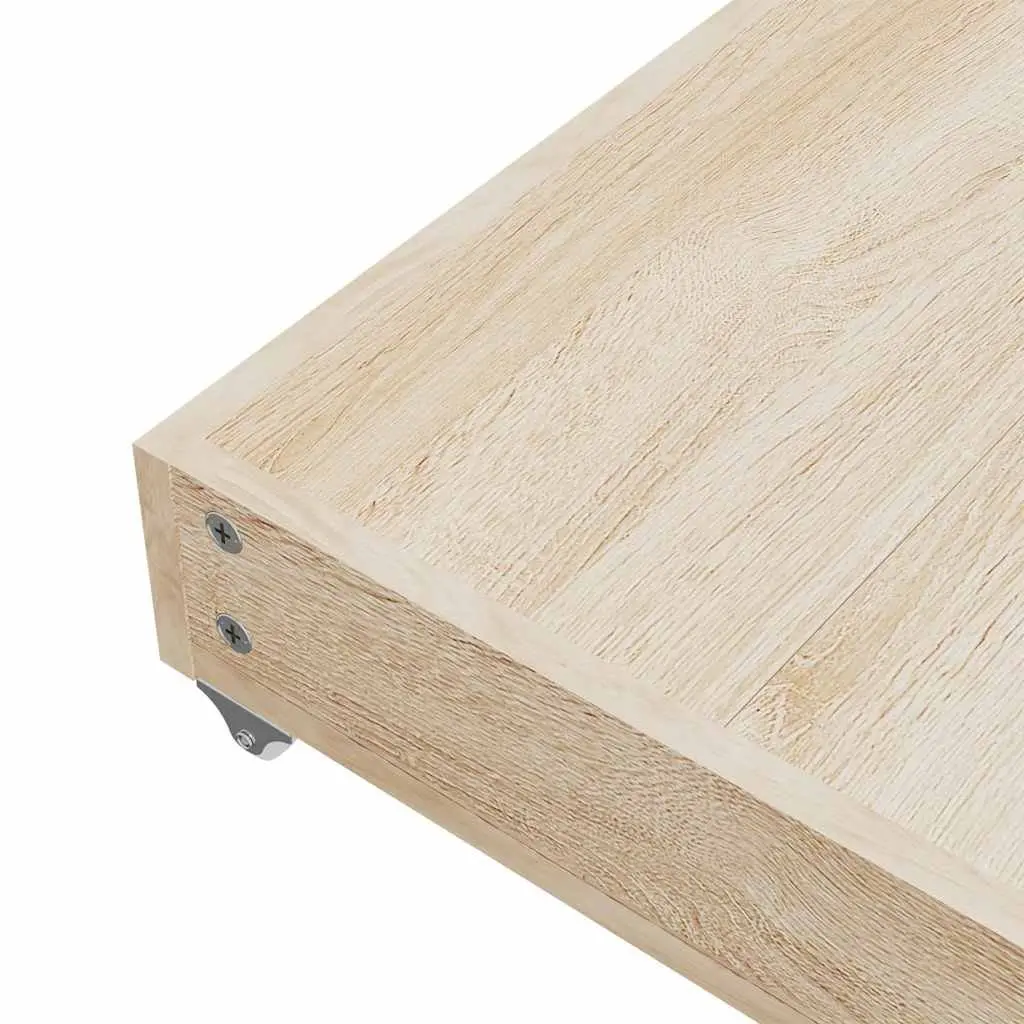 Under Bed Storage Drawers 2 Piece Black Faux Leather Engineered Wood Bedroom