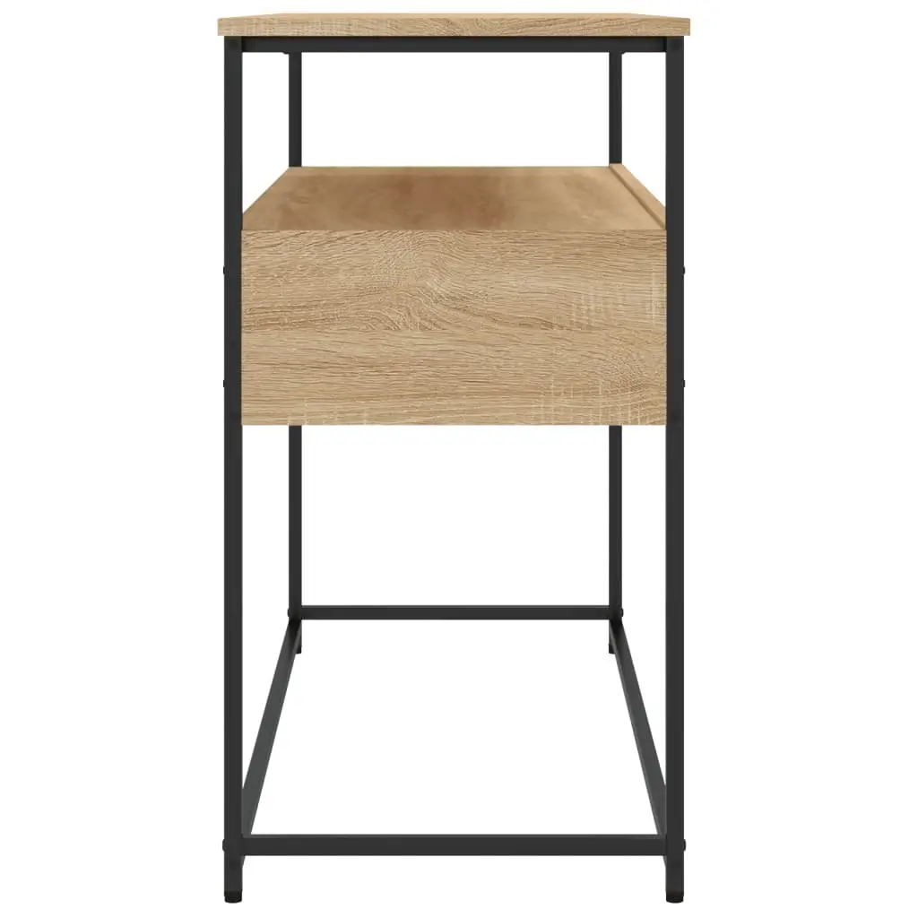 Console Table 100cm Sonoma Oak Engineered Wood Storage Accent Table for Living Room Hallway Entryway