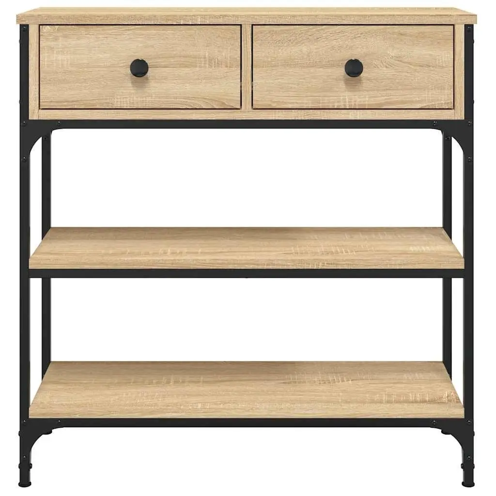 Console Table 72.5cm Sonoma Oak Engineered Wood Hallway Entryway Living Room Accent