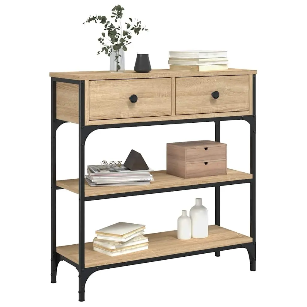 Console Table 72.5cm Sonoma Oak Engineered Wood Hallway Entryway Living Room Accent
