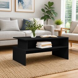 Elevate Your Living Room with This Stylish Black Coffee Table