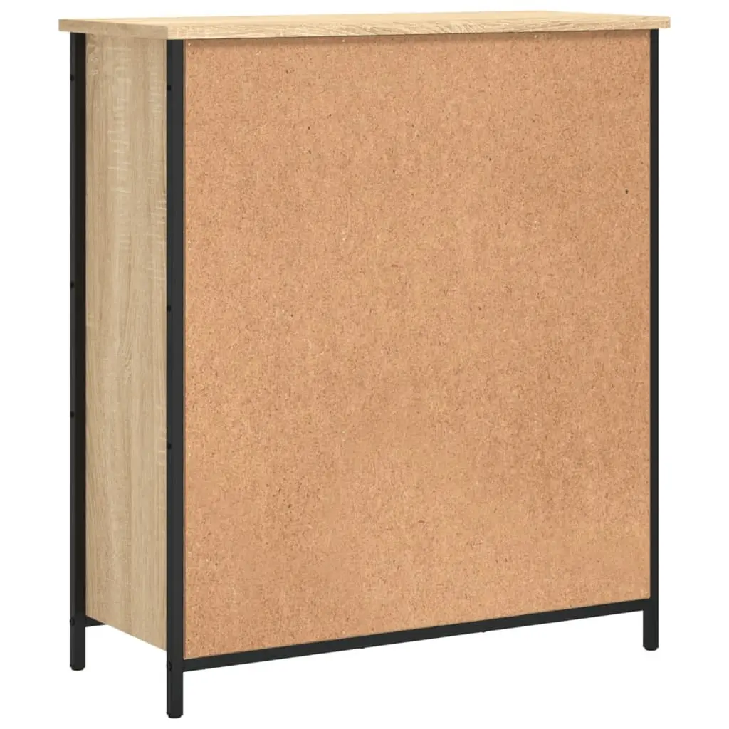 Sideboard Storage Cabinet 70x30x80cm Brown Engineered Wood Buffet Furniture