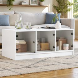White Coffee Table Enhancing Living Room Style and Storage