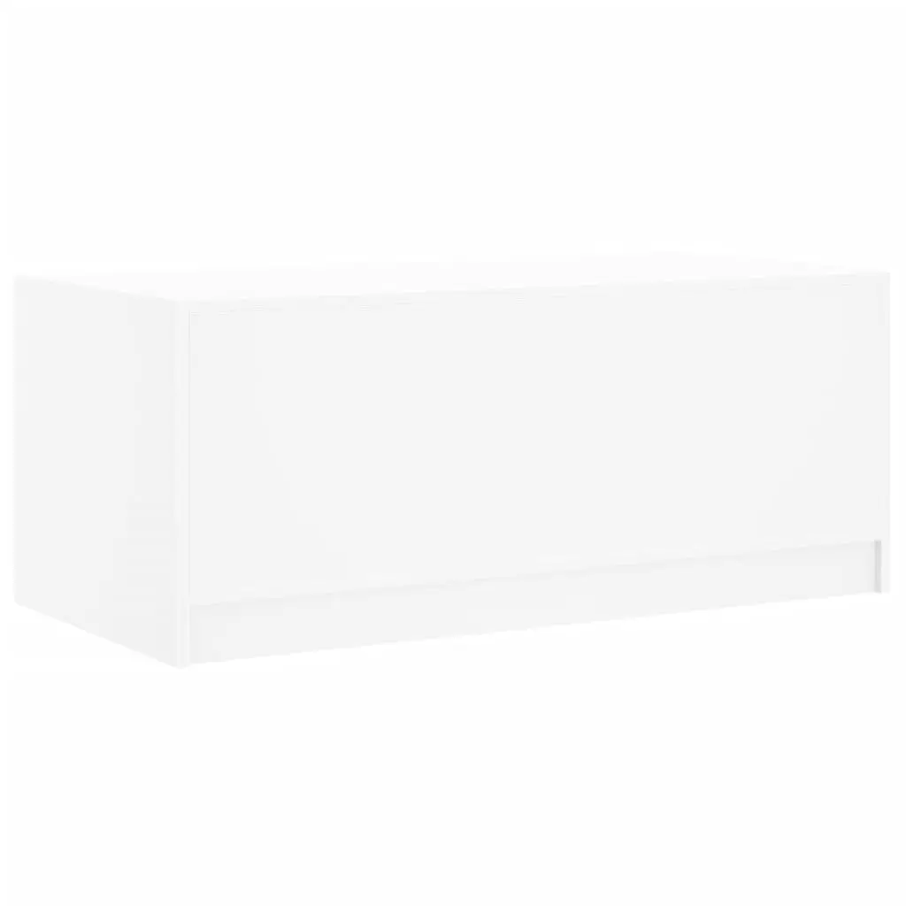 White Coffee Table with Glass Doors Storage Display for Living Room Furniture