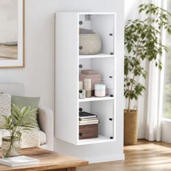 Wall-Mounted Cabinet with Glass Doors for Organised Living