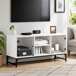 Elevate Your Living Space with a White Glass Door TV Cabinet