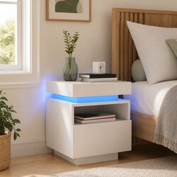 Enhance Your Bedroom with RGB LED Storage Nightstand