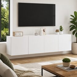 Elevate Your Living Space with White TV Storage Cabinets