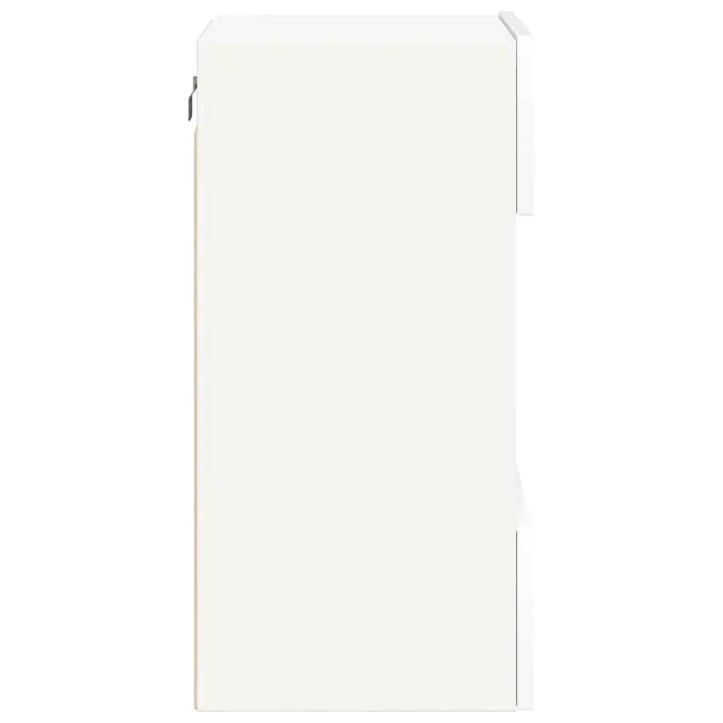 Wall Cabinets 40x30x60.5 cm RGB LED Lights 2 pcs White Storage