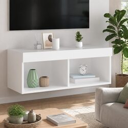 Enhance Your Space with a White TV Cabinet and RGB LED Lights