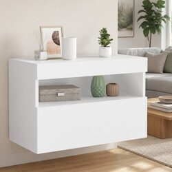 Stylish Floating TV Wall Cabinet White 60x30x40 cm