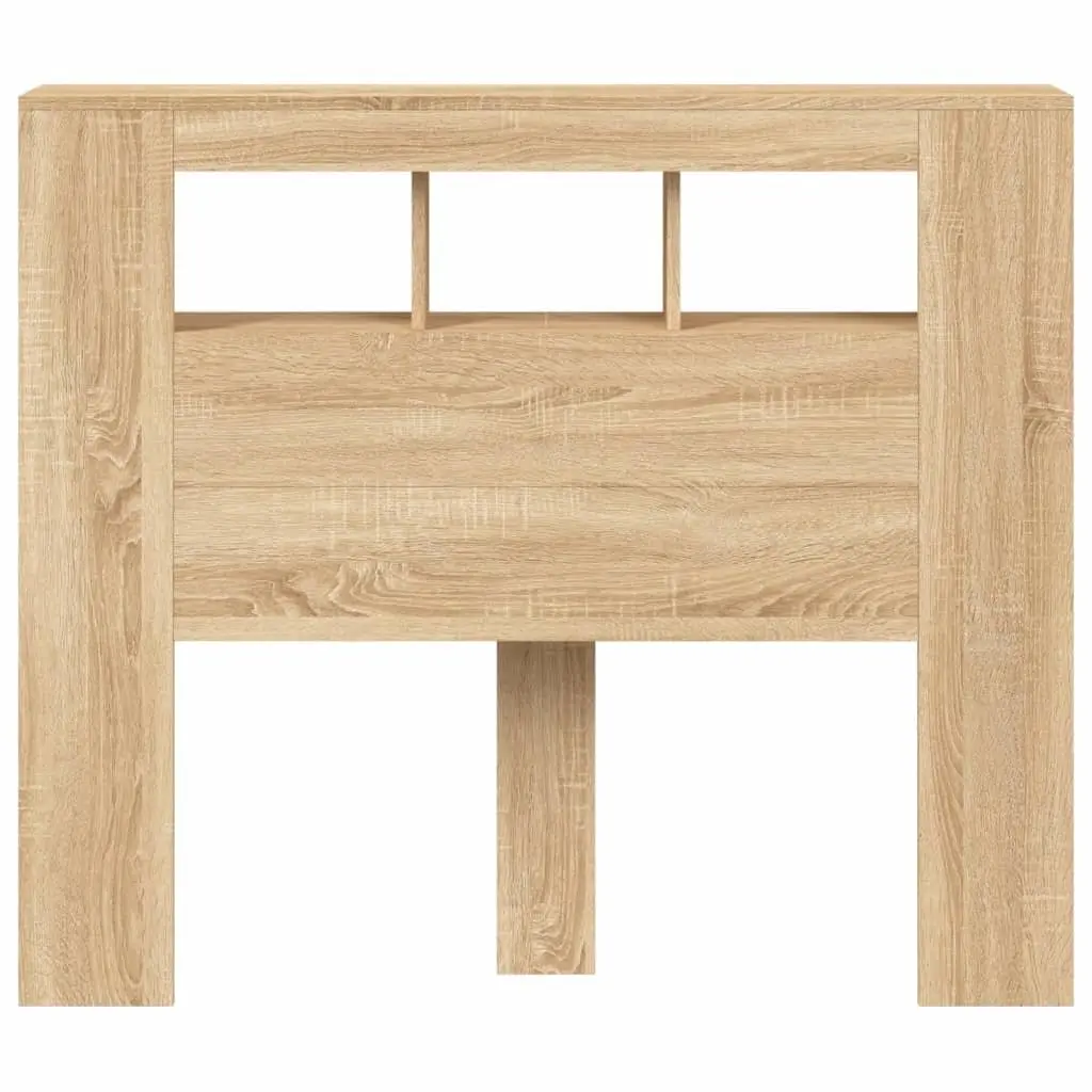 LED Headboard 120cm Engineered Wood Modern Storage Display with RGB LED Lights