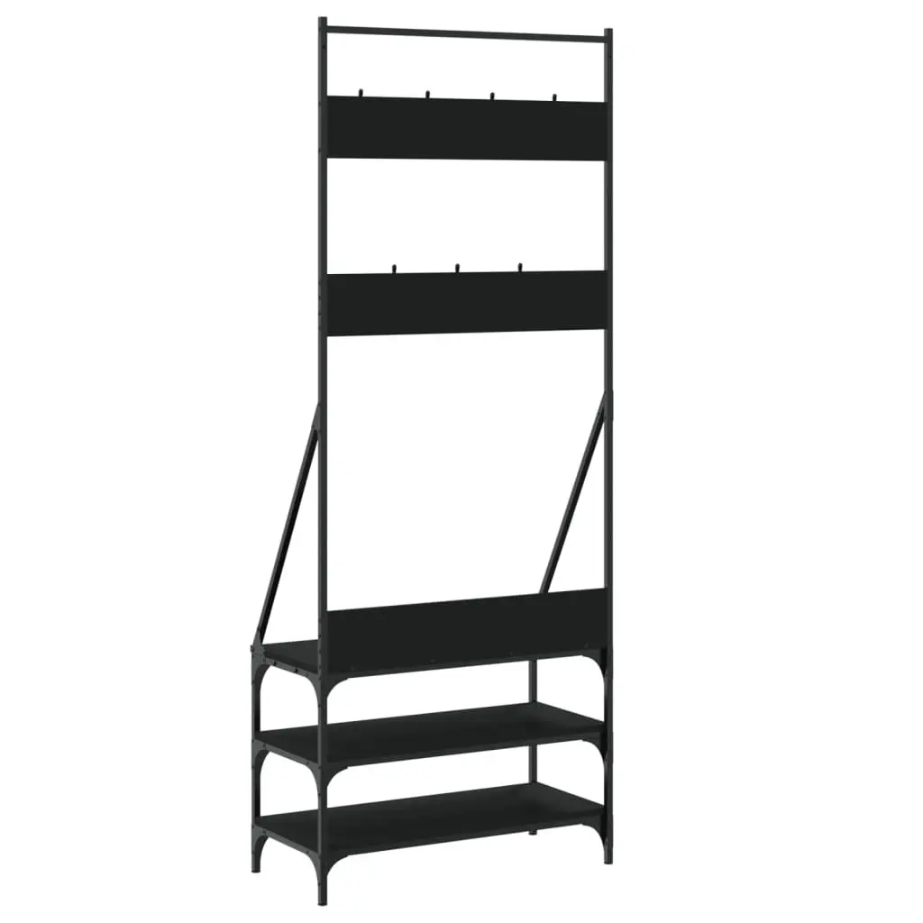 Clothes Rack 72x34x184 cm with Shoe Storage Organiser Black