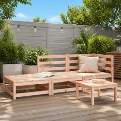 2-Seater Garden Sofa with Footstool for Outdoor Relaxation