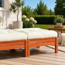 Outdoor Garden Footstool with Cushion for Enhanced Relaxation